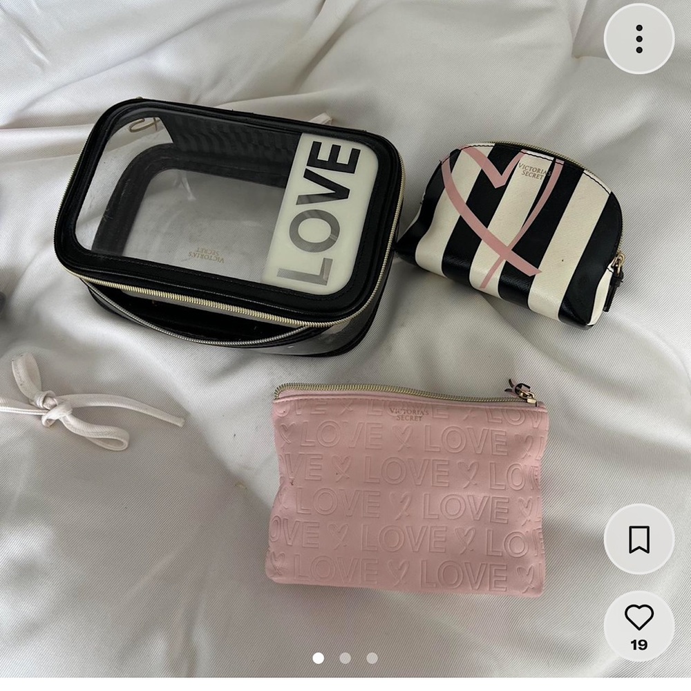 Victoria Secret makeup bags set of 3 bundle